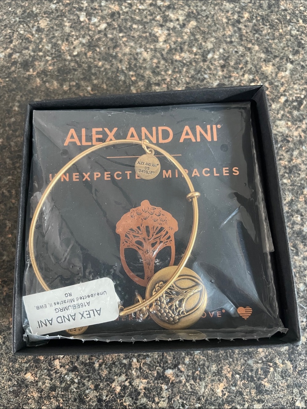 Alex and Ani Gold Unexpected Miracles Bracelet